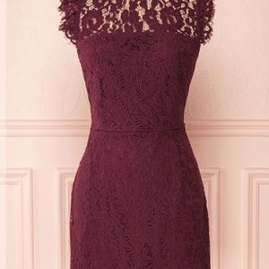 Burgundy Lace Dress